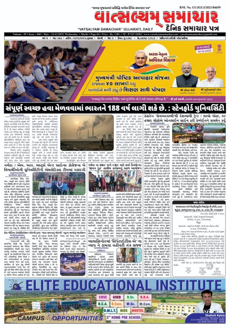 E-Paper 24-12-25 Vatsalyam Samachar Daily News Paper