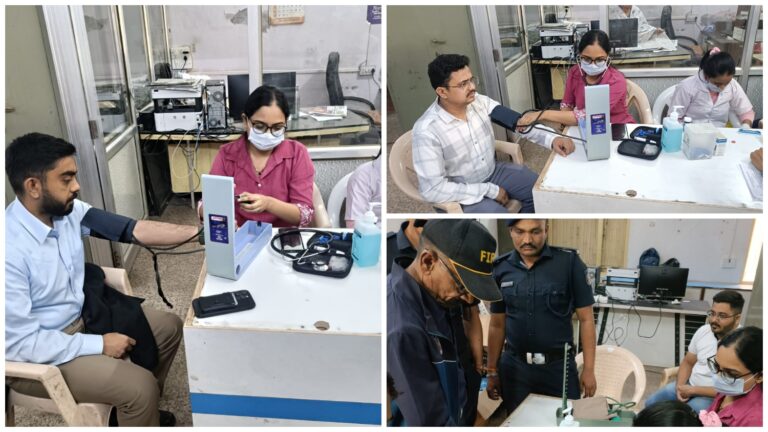 मोरबी नगर निगम समारोह के तहत MMC कर्मचारियों का हेल्थ चेक-अप किया गया