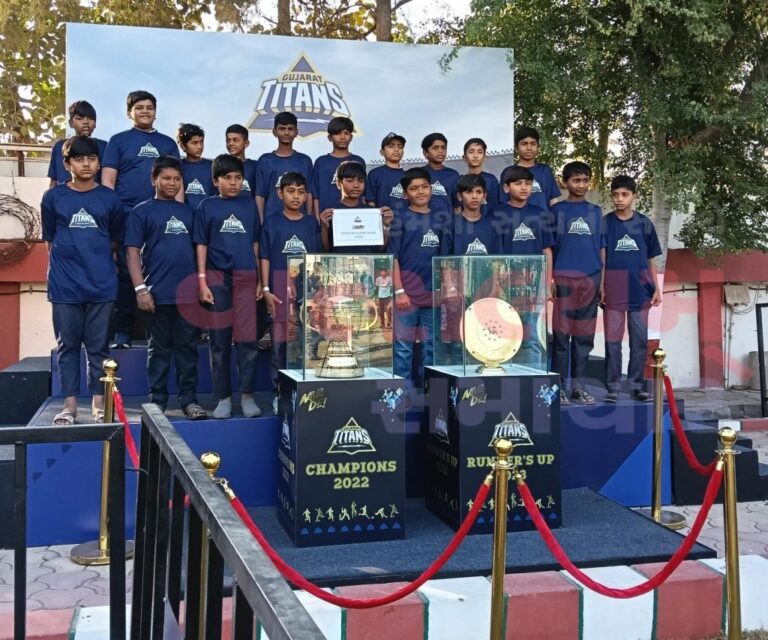 पुलिस लाइन कुमार स्कूल के स्टूडेंट्स ने गुजरात टाइटन द्वारा आयोजित स्पोर्ट्स फेस्टिवल में गेम्स का आनंद लिया।