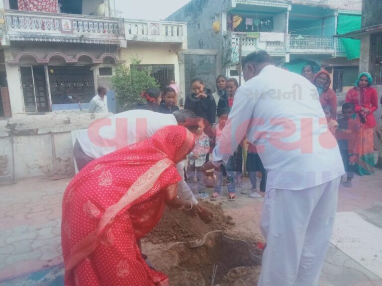 घड़िया गांव पंचायत के लिए मंजूर हुए विकास कार्यों का भूमि पूजन