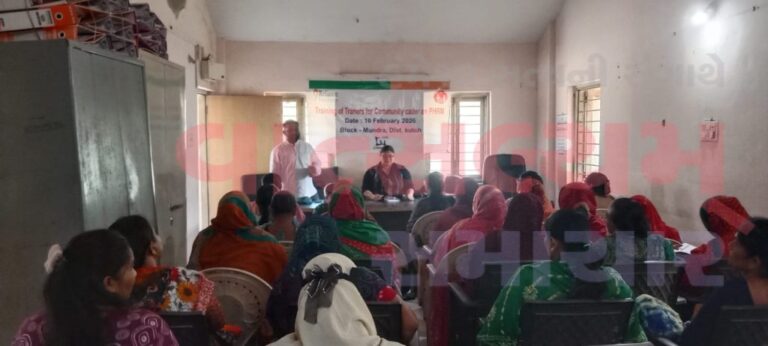 मुंडारा तालुका के 16 तटीय गांवों की आशा बहनों के लिए प्राकृतिक आपदा प्रबंधन पर प्रशिक्षण शिविर आयोजित किया गया