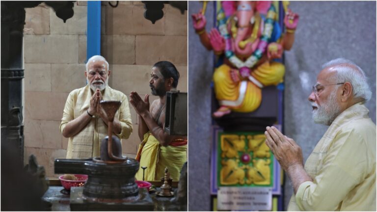 PM मोदी ने दिल्ली के श्री विनायक मंदिर में की पूजा-अर्चना, सरकार के प्रमुख के तौर पर आज उनके पूरे हुए 25 साल